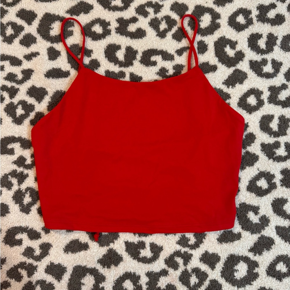 Fashion Nova Red Sleeveless Crop Camisole